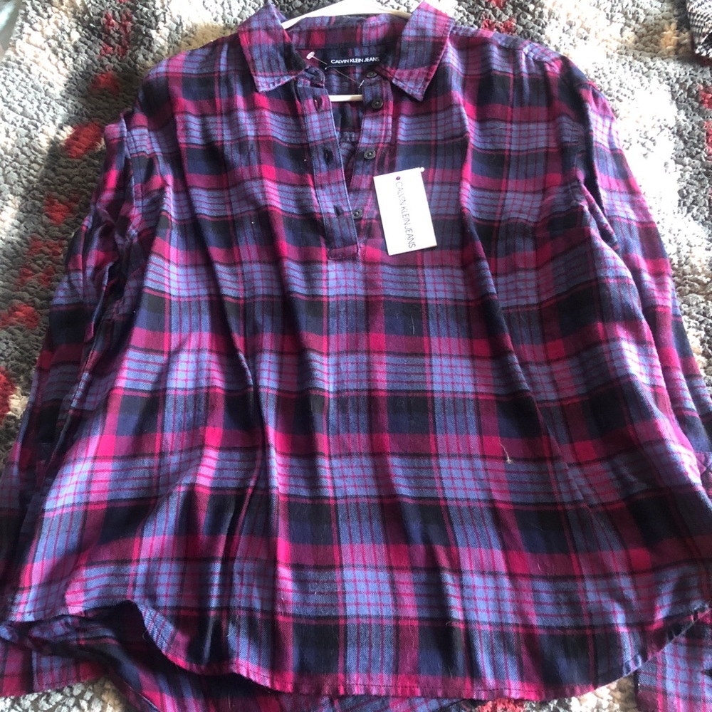 Calvin Klein flannel top